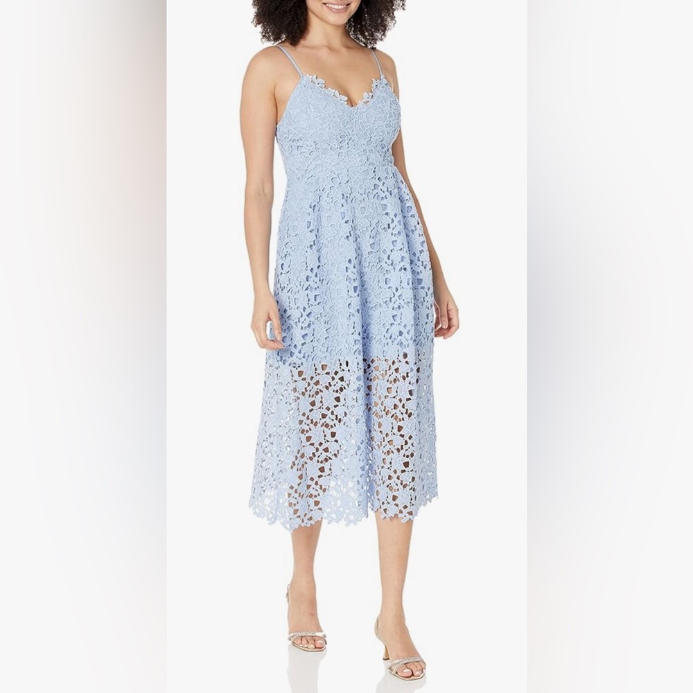 ASTR the label blue lace dress